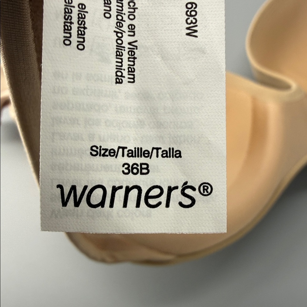 Warner's Womens Cushioned Underwire Lightly Lined Convertible Strapless Bra 36B - Picture 10 of 10